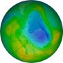 Antarctic ozone map for 2025-11-20